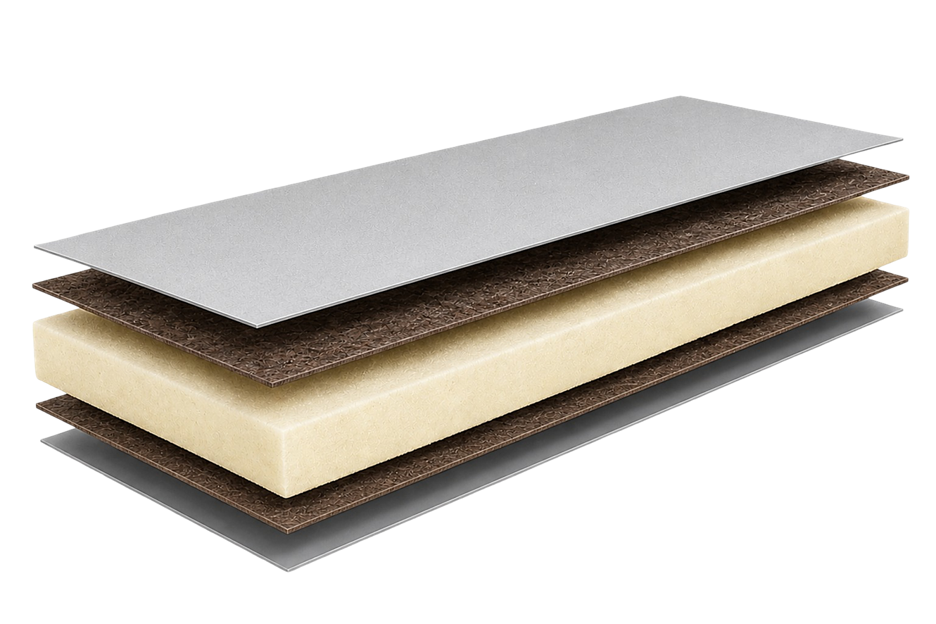 NFRP sandwich layup